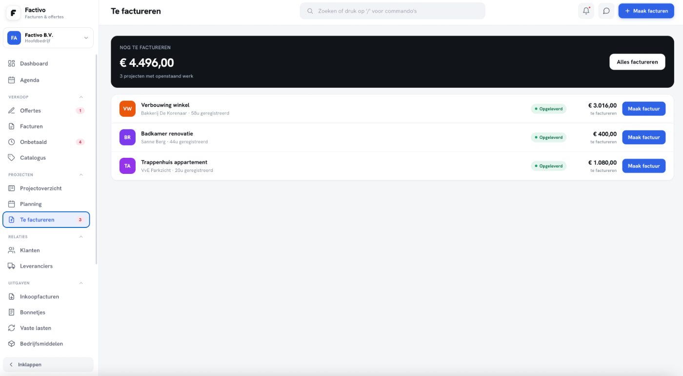 Te factureren